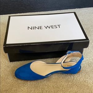 New Nine West Blue Flats